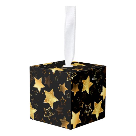 Naadloos patroon met gouden sterren decoratie (Voorkant hoekig)