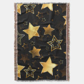 Naadloos patroon met gouden sterren deken (Voorkant Verticaal)