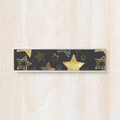 Naadloos patroon met gouden sterren deurbordje (Voorkant)