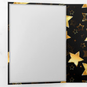 Naadloos patroon met gouden sterren drieluik aankondiging (Binnenzijde eerst)