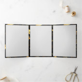 Naadloos patroon met gouden sterren drieluik aankondiging (Binnen)