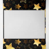 Naadloos patroon met gouden sterren drieluik aankondiging (Binnenkant midden)