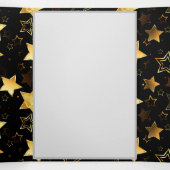 Naadloos patroon met gouden sterren drieluik kaart (Binnenkant midden)