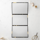 Naadloos patroon met gouden sterren drieluik kaart (Binnen)