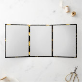 Naadloos patroon met gouden sterren drieluik programma (Binnen)