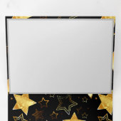 Naadloos patroon met gouden sterren drieluik programma (Binnenzijde eerst)