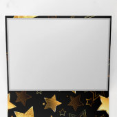 Naadloos patroon met gouden sterren drieluik uitnodiging (Binnenzijde eerst)