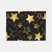 Naadloos patroon met gouden sterren fleece deken (Voorkant (Horizontaal))