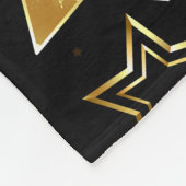 Naadloos patroon met gouden sterren fleece deken (Hoek)