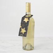 Naadloos patroon met gouden sterren flessenhanger (Schuin)