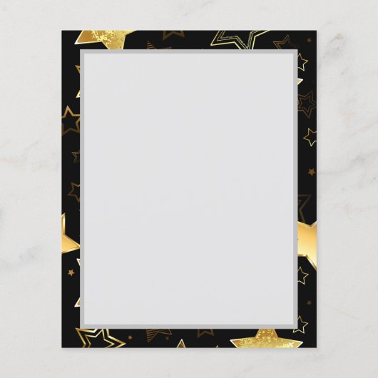 Naadloos patroon met gouden sterren flyer (Achterkant)