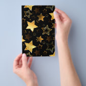 Naadloos patroon met gouden sterren flyer (Hand)