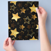 Naadloos patroon met gouden sterren flyer (Hand)