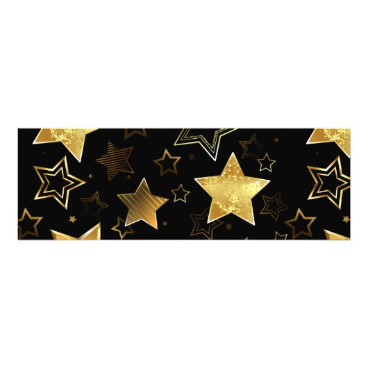 Naadloos patroon met gouden sterren foto afdruk (Voorkant)