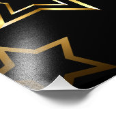 Naadloos patroon met gouden sterren foto afdruk (Hoek)