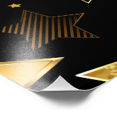 Naadloos patroon met gouden sterren foto afdruk (Hoek)