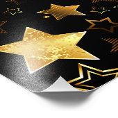 Naadloos patroon met gouden sterren foto afdruk (Hoek)