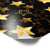 Naadloos patroon met gouden sterren foto afdruk (Hoek)