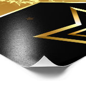 Naadloos patroon met gouden sterren foto afdruk (Hoek)