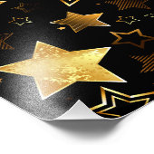 Naadloos patroon met gouden sterren foto afdruk (Hoek)