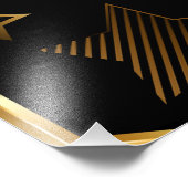 Naadloos patroon met gouden sterren foto afdruk (Hoek)