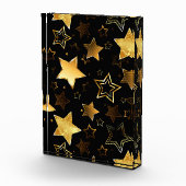 Naadloos patroon met gouden sterren fotoblokken (Rechts)