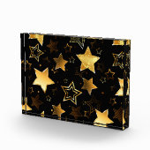 Naadloos patroon met gouden sterren fotoblokken (Rechts)