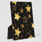 Naadloos patroon met gouden sterren fotoplaat (Zijkant)