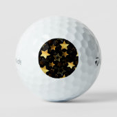 Naadloos patroon met gouden sterren golfballen (Voorkant)