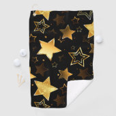 Naadloos patroon met gouden sterren golfhanddoek (Insitu)