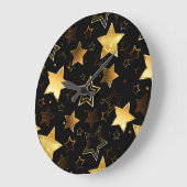 Naadloos patroon met gouden sterren grote klok (Hoek)