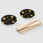 Naadloos patroon met gouden sterren handwaaier (Niet-gemonteerd)