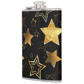 Naadloos patroon met gouden sterren heupfles (Links)