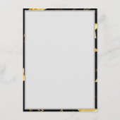 Naadloos patroon met gouden sterren informatiekaartje (Achterkant)