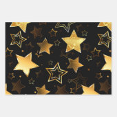 Naadloos patroon met gouden sterren inpakpapier vel (Voorkant 3)