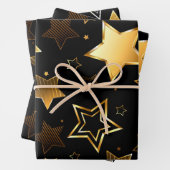 Naadloos patroon met gouden sterren inpakpapier vel (In situ)