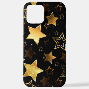 Naadloos patroon met gouden sterren iPhone 12 pro max hoesje