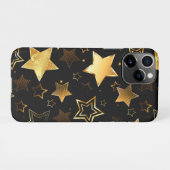 Naadloos patroon met gouden sterren iPhone hoesje (Achterkant horizontaal)