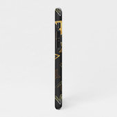 Naadloos patroon met gouden sterren iPhone hoesje (Linkerkant)