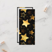 Naadloos patroon met gouden sterren kaart (Voorkant / Achterkant in situ)