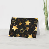 Naadloos patroon met gouden sterren kaart (Achterkant)