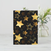 Naadloos patroon met gouden sterren kaart (Staand voorkant)