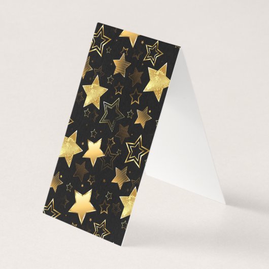 Naadloos patroon met gouden sterren kaart (Achterkant)