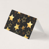 Naadloos patroon met gouden sterren kaart (Achterkant)