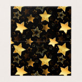 Naadloos patroon met gouden sterren kaart (Buitenkant ongevouwen)