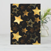 Naadloos patroon met gouden sterren kaart (Staand voorkant)