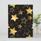 Naadloos patroon met gouden sterren kaart (Staand voorkant)