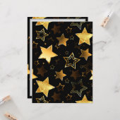 Naadloos patroon met gouden sterren kaart (Voorkant / Achterkant in situ)