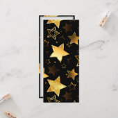 Naadloos patroon met gouden sterren kaart (Voorkant / Achterkant in situ)