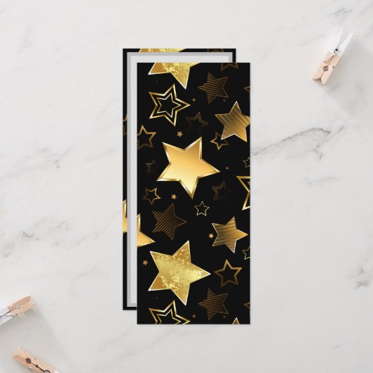 Naadloos patroon met gouden sterren kaart (Voorkant / Achterkant in situ)